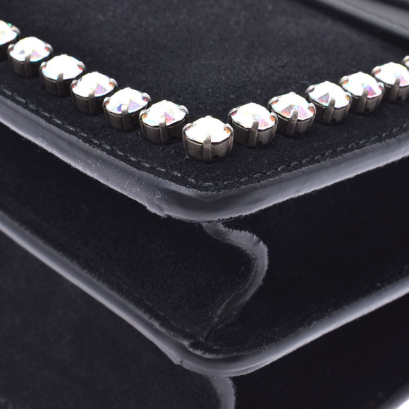 Gucci Dionysus Chain Shoulder Bag Black Suede Jeweled - Picture 6 of 9